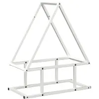vidaXL Étagère à bois de chauffage Blanc 50x25x60 cm Acier laminé à froid
