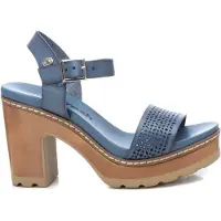 Refresh pour femme. 17077702-JEANS Sandale 170777 bleue -Hauteur du talon 10cm (36), 8 à 10 cm, Boucle, Casuel