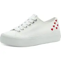 Tamaris Baskets basses rouge feu / blanc