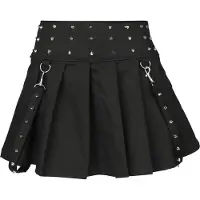 Vixxsin Jupe courte Gothic de - Lorena Skirt - XS - XXL - pour Femme - noir - Taille XL