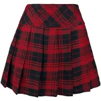 Heartless Jupe courte Gothic de - Jupe Zorya - XS - XXL - pour Femme - rouge/noir - Taille XXL