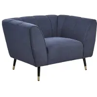 Beliani Fauteuil Orsta Bleu Foncé