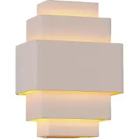 Artdelight Applique murale design Layers Blanc avec intérieur doré