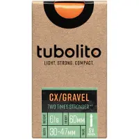 Tubolito Tubo cxgravel Presta Valve Orange 700 x 30-47mm 60mm