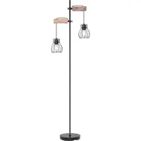 Globo Lighting Lampadaire métal noir, 2x E27