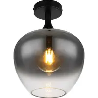 Globo Plafonnier noir Maxy simple Ø 24cm