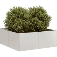 vidaXL Jardinière 80x80x30 cm acier inoxydable
