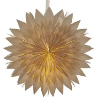 Star Trading : Étoile en papier décorative, couleur beige, pour Noël, 1 pièce, 500 mm, 170 mm