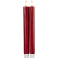 Star Trading LED Dinner Bougie 2P Flamme Stripe (2x)