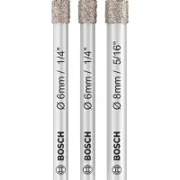 Bosch Expert Ceramic 6+6+8 Mm Diamond Drill Bit Argenté