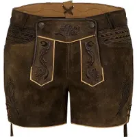 Spieth & Wensky Pantalon folklorique 'Ella' bleu / marron