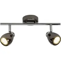 Brilliant LED Deckenstrahler Milano Schwarz 2 x 3W GU10 500lm warmweiß 3000K dreh- & schwenkbar