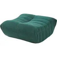 En.casa Pouf 'Kodsø' 35 x 80 x 65 cm Pouf rembourré velours côtelé vert