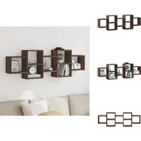 vidaXL Étagère murale chêne marron 129x18x42 cm bois d'ingénierie