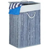 Relaxdays Panier à linge rectangle (83 l)