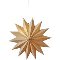Star Trading Grande étoile en papier, modèle "Plain", à 14 branches, simple, couleur naturelle, diamètre 60 cm