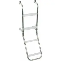 Oem Marine Stainless Steel Folding Ladder 5 Steps Argenté 133.5 x 76.2 x 30 cm