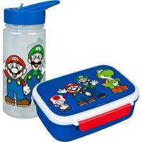 Super Mario Lunchbox und Trinkflasche Super Mario, Lunch box, Multicolore