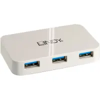 Lindy hub usb 3.0 basic 4 ports blanc