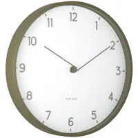 Karlsson - Horloge murale Sencillez - Vert armée - Ø30cm