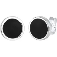 KUZZOI Boucles d'oreilles 'Geo' noir / argent