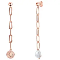 Valero Pearls Boucles d'oreilles or rose / blanc perle