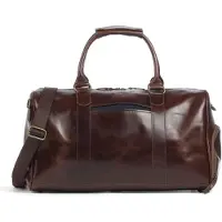 Buckle up BUCKLE & SEAM Cuir sac de voyage Collin Blu Weekender Brown brun