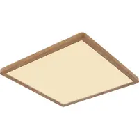 Globo Éclairage de plafond Sapana Bois carré 42 cm