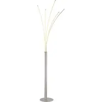 Globo Lampadaire LED, métal, nickel, variateur tactile,