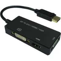 Value Valeur 12993153 0,1 m DisplayPort VGA (D-Sub)+ HDMI + DVI Noir