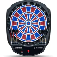Carromco Smartness Electronic Dartboard Arcadia 4.0 avec App Distance 2-trous rouge-bleu 8 joueurs Fléchettes souples Câble USB 17 jeux 312 variations (y compris le cricket)