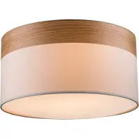 Globo Lampe de plafond Chipsy avec un aspect bois Ø 40cm