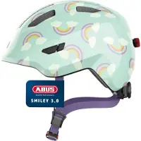 ABUS Smiley 3.0 LED, casque de vélo, junior, blue rainbow