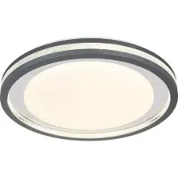 Globo Lampe de plafond à design Terpsa noir et blanc