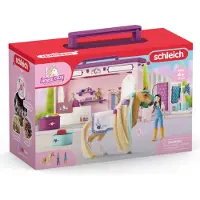 Schleich Boutique Éphémère Sofia's Beauties - Écurie Malette de coiffage avec Accessoires de Pansage et Figurines Chevaux - Set de