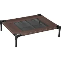 PawHut Lit pour chien PawHut 76 x 61 x 18 cm - Marron/Noir