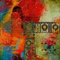 Safaary Peinture marocaine Porte rouge Marrakech