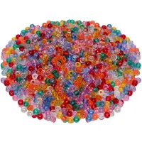 Colorations - Ponyperlen Transparent 6x9 mm, 1000 Stk.