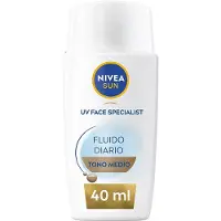 Nivea Crème Solaire Pour Le Visage Sun Daily Fluid Spf50 Medium Tone 40ml