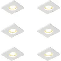 QAZQA Ensemble de 6 spots encastrables modernes pour salle de bain blanc - Doku