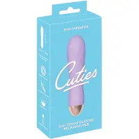Cuties Mini - vibromasseur rechargeable étanche rainuré - silicone violet