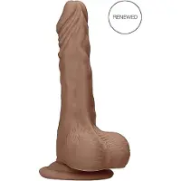 Realrock - gode réaliste avec testicules - 25cm - couleur foncée