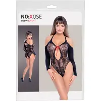 NO:XQSE - body femme manches longues nœud - noir (S-L)
