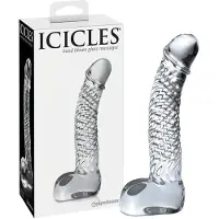 Icicles No. 61 - Hérissé, pénis en verre (transparent)