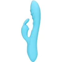 Shots Loveline - Vibromasseur rabbit étanche - stimulation clitoridienne - bleu