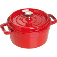 Staub - Cocotte avec couvercle - 20 cm - 2.2 L - ronde - Cherry Red