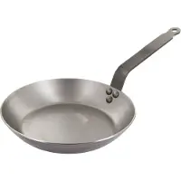 HorecaTraders Poêle lyonnaise | tôle d'acier | Ø22cm | Gaz, électrique, vitrocéramique, four