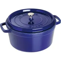 Staub Cocotte en fonte émaillée ronde bleu intense - 1102891 - Fonte - Ronde - 28 cm - Bleu intense