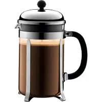 Bodum Cafetière à piston Bodum Chambord 1,5L en Acier Inoxydable