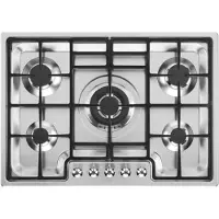 Smeg Table De Cuisson à Gaz Pgf75-4 75 Cm 5 Feux